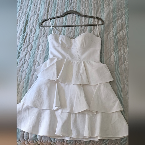 Amanda Uprichard white ruffle dress small - Picture 4 of 7